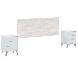 CABECERO + 2 MESITAS SWEET BLANCO