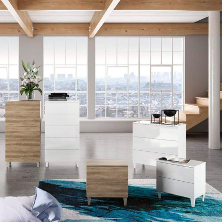 CÓMODA 3 CAJONES LOFT BLANCO