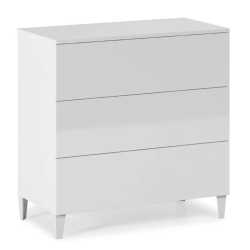 CÓMODA 3 CAJONES LOFT BLANCO