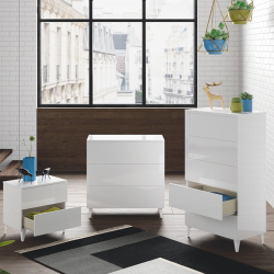 CÓMODA 5 CAJONES LOFT BLANCO 2