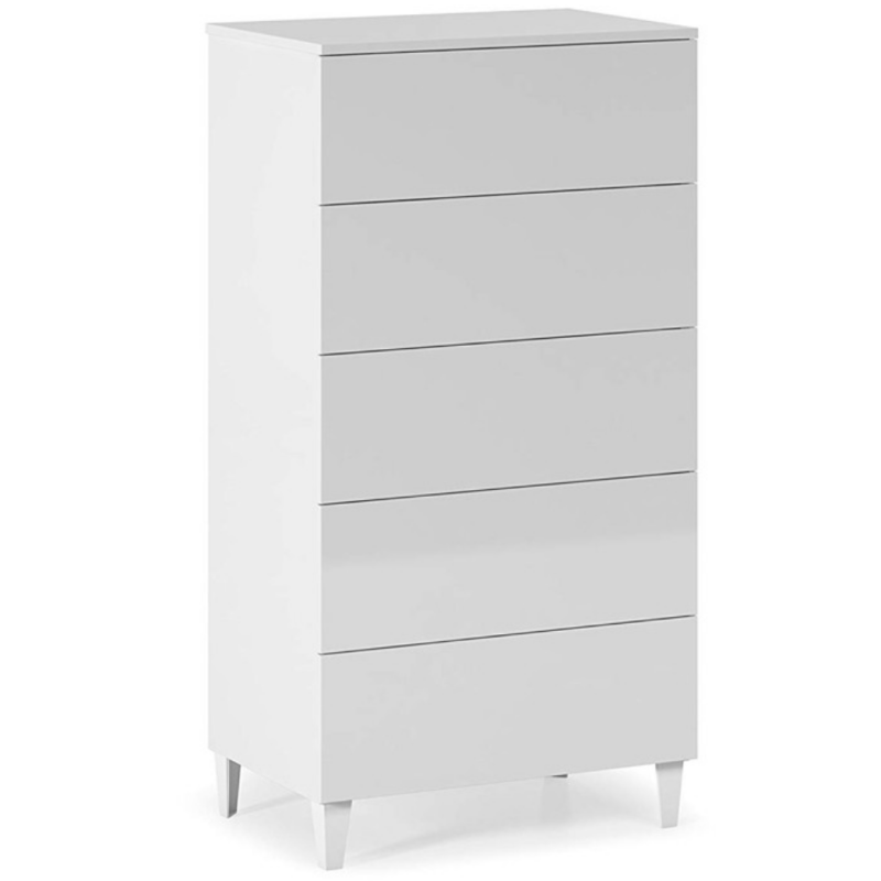 CÓMODA 5 CAJONES LOFT BLANCO