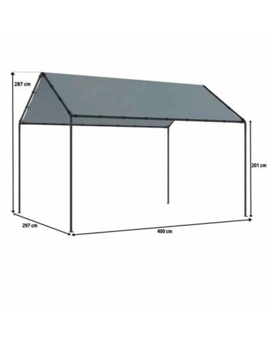PÉRGOLA 3x4 CARPOT GRIS