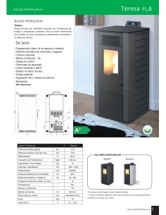 ESTUFA PELLETS 11,6 KW TERESA NEGRO 2