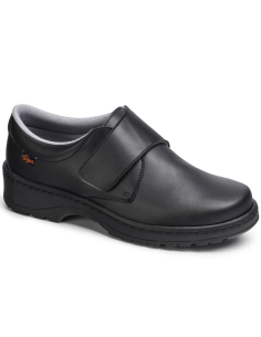Zapato Liso Velcro Negro MILAN DIAN