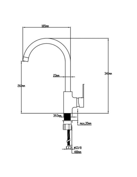 MONOMANDO FREGADERO ZERERE CROMO
