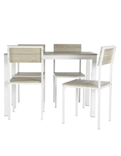 MESA + 4 SILLAS SOBE TAUPE
