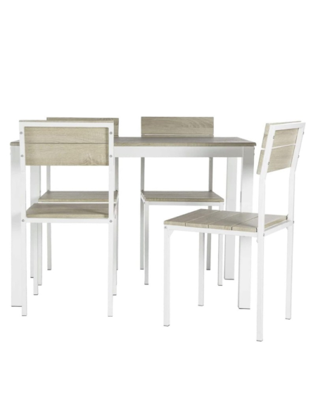 MESA + 4 SILLAS SOBE TAUPE