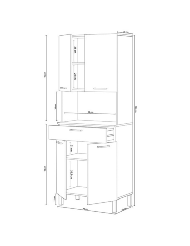 MUEBLE AUXILIAR COCINA KIRA