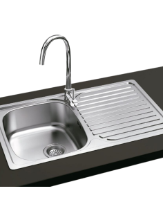 FREGADERO 1 SENO + ESCURREPLATOS INOX VIENA 2