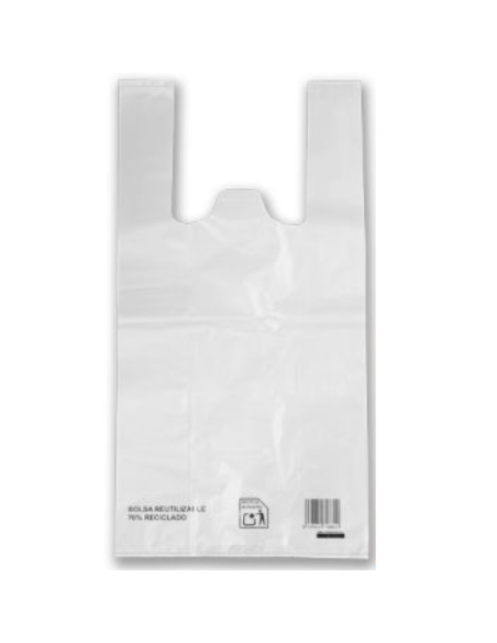 BOLSA CAMISETA REUTILIZABLE BLANCO