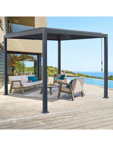 PERGOLA BIOCLIMATICA 3x3 ANTRACITA