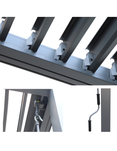 PERGOLA BIOCLIMATICA 3x3 ANTRACITA