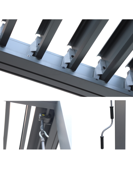 PERGOLA BIOCLIMATICA 3x3 ANTRACITA