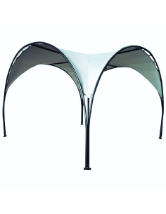 PÉRGOLA REDONDEADA 3,7x3,7 GRIS