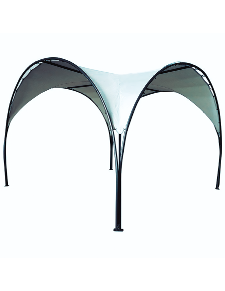 PÉRGOLA REDONDEADA 3,7x3,7 GRIS