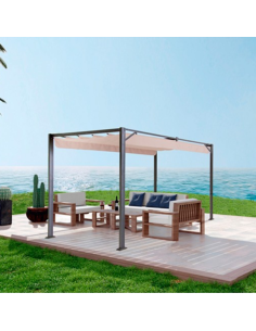 PÉRGOLA 3x3 TOLDO CORREDERA 2