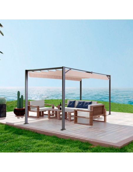 PÉRGOLA 3x3 TOLDO CORREDERA