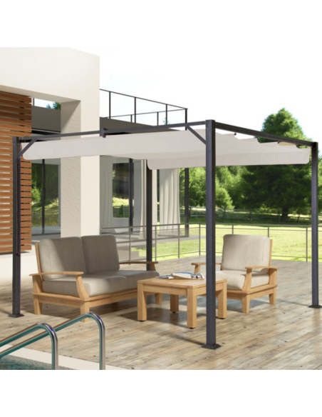 PÉRGOLA 3x3 TOLDO CORREDERA