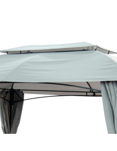 PÉRGOLA 3x4 CORTINAS GRIS