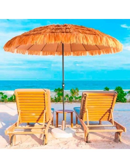 PARASOL REDONDO HAWAI MIMBRE