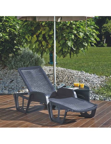 TUMBONA PISCINA POOL ANTRACITA