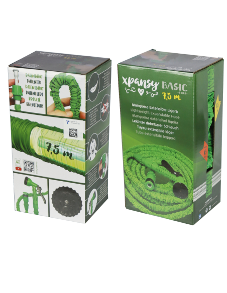 MANGUERA EXTENSIBLE VERDE 7,5M.