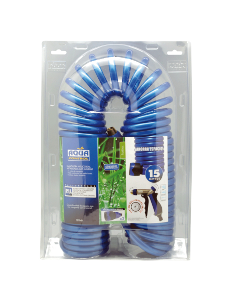 MANGUERA HELICOIDAL 15 M.AZUL