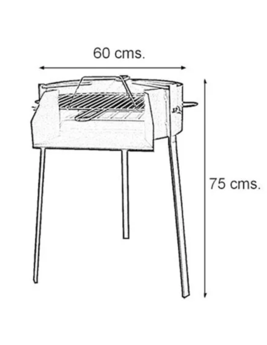 BARBACOA CARBON-LEÑA PAELLERO Ø60