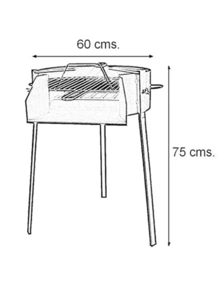 BARBACOA CARBON-LEÑA PAELLERO Ø60