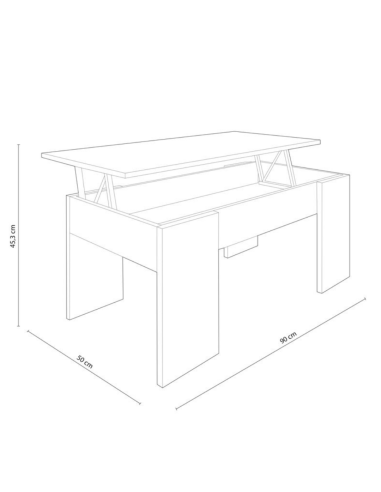 MESA CENTRO ELEVABLE GALA BLANCO