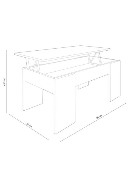 MESA CENTRO ELEVABLE GALA BLANCO
