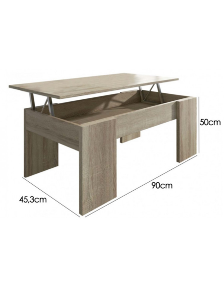 MESA CENTRO ELEVABLE GALA ROBLE