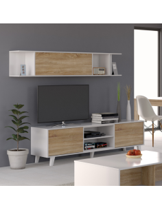 MUEBLE SALÓN TV + ESTANTE ZAIKEN 2