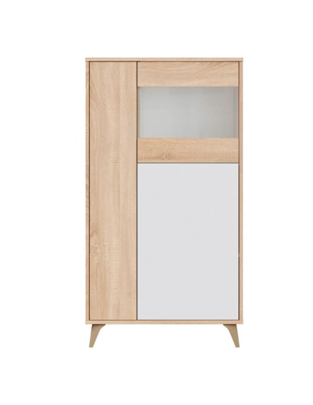 VITRINA SALÓN ROBLE/BLANCO