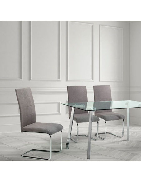 SILLA COMEDOR GRIS