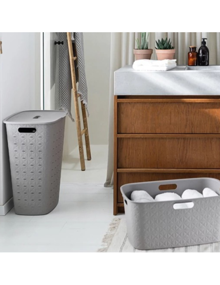 CESTO ROPA SUCIA GRIS