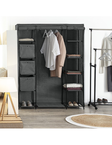 ARMARIO TELA GRIS 170x135x45