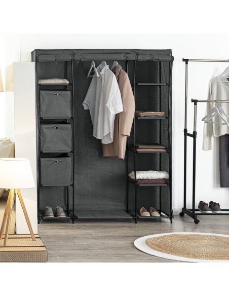 ARMARIO TELA GRIS 170x135x45