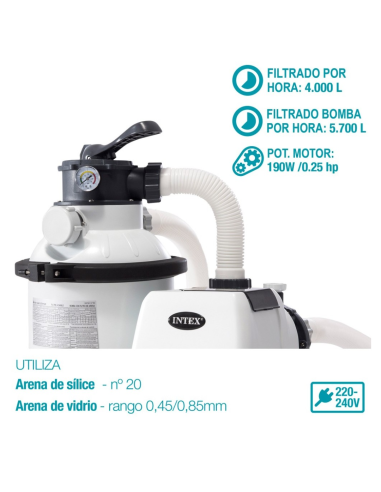 DEPURADORA ARENA 5700 L/H INTEX