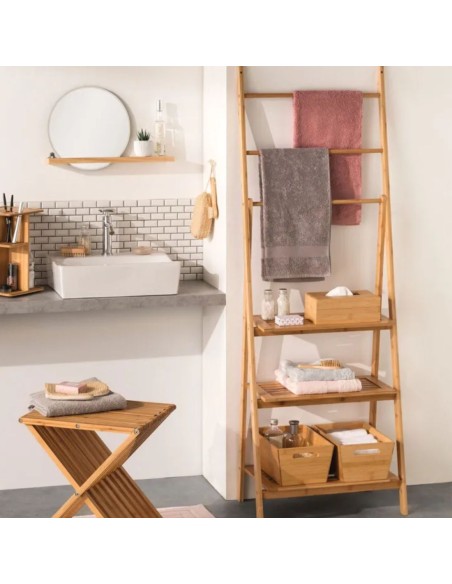 ESTANTERÍA TOALLERO BAMBÚ