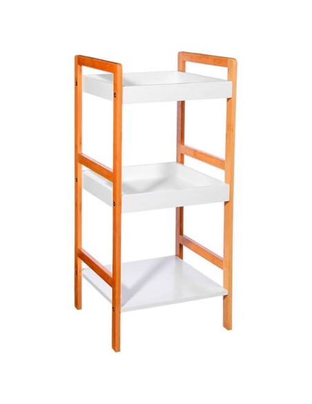 ESTANTERÍA BAÑO BLANCO/MADERA
