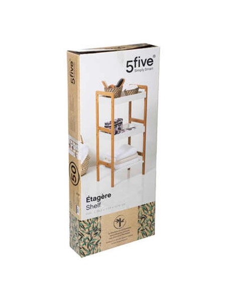 ESTANTERÍA BAÑO BLANCO/MADERA