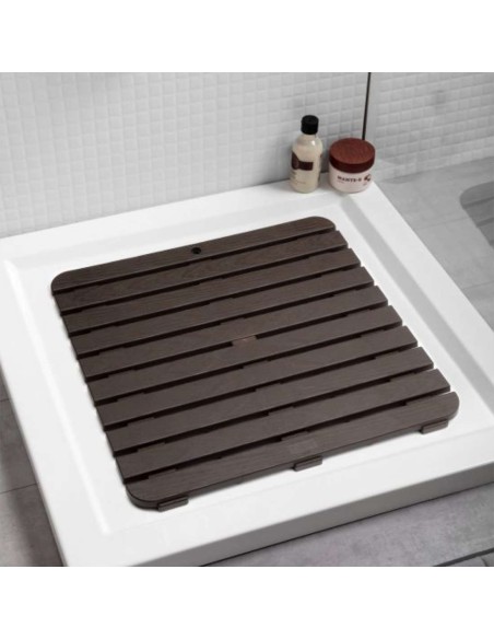 TARIMA DUCHA CUADRADA MARRÓN