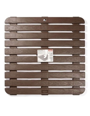 TARIMA DUCHA CUADRADA MARRÓN