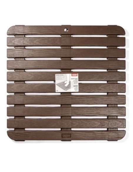 TARIMA DUCHA CUADRADA MARRÓN