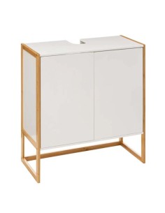 MUEBLE BAÑO BAJO LAVABO BLANCO/MADERA