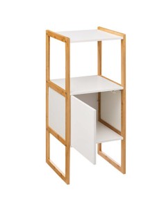 ESTANTERÍA BAÑO BLANCO/MADERA