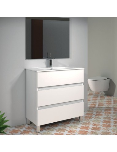 MUEBLE BAÑO 80 BLANCO BRILLO