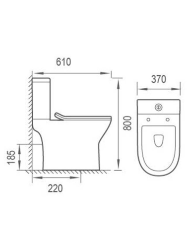 WC SANITARIO PACK SALIDA DUAL BLANCO