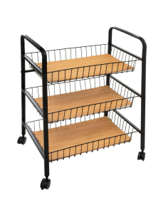 VERDULERO METAL NEGRO/ MADERA